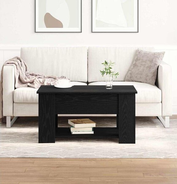 Dohányzóasztal Fekete tölgy 79 x 49 x 41 cm Szerelt Fa