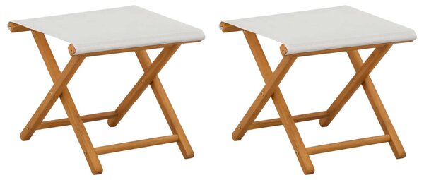 Hintaágy 2 pcs Tömör Eukaliptusz Fa Krémszínű
