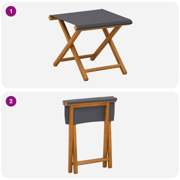 Hintaágy 2 pcs Tömör Eukaliptusz Fa Szürke