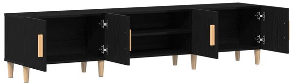 TV szekrény 180 x 31,5 x 40 cm Fekete tölgy Szerelt Fa