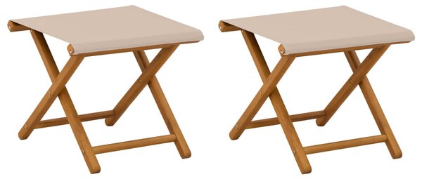 Hintaágy 2 pcs Tömör Eukaliptusz Fa Bézs