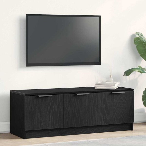 TV szekrény 102 x 35 x 36,5 cm Fekete tölgy Szerelt Fa