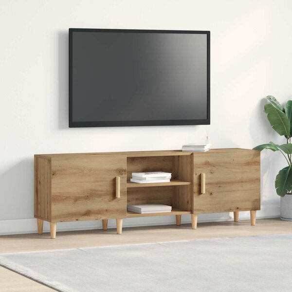 TV szekrény 150 x 30 x50 cm kézműves tölgy Szerelt Fa