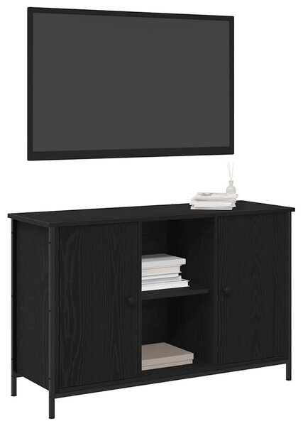 TV szekrény garnitúra 101 x 35 x 65 cm Fekete tölgy Szerelt Fa