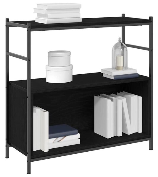 Könyvespolc 80 x 30 x 78,5 cm Szerelt Fa Fekete tölgy