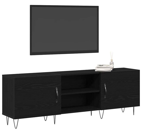 TV szekrény garnitúra 150 x 30 x 50 cm Fekete tölgy Szerelt Fa
