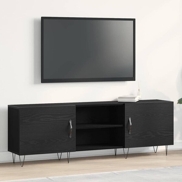 TV szekrény garnitúra 150 x 30 x 50 cm Fekete tölgy Szerelt Fa