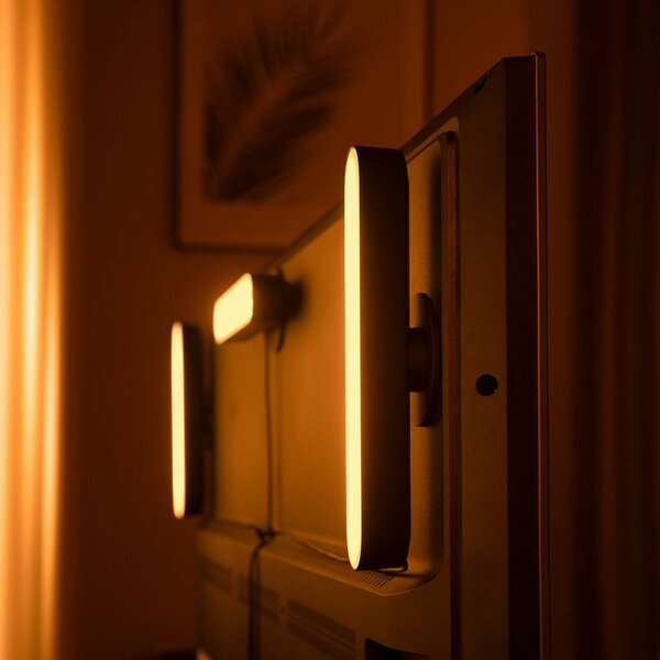 Philips Hue Play Lightbar dupla csomag, fekete, dimmelhető, Fekete, Nappali / Étkező, Műanyag, Modern
