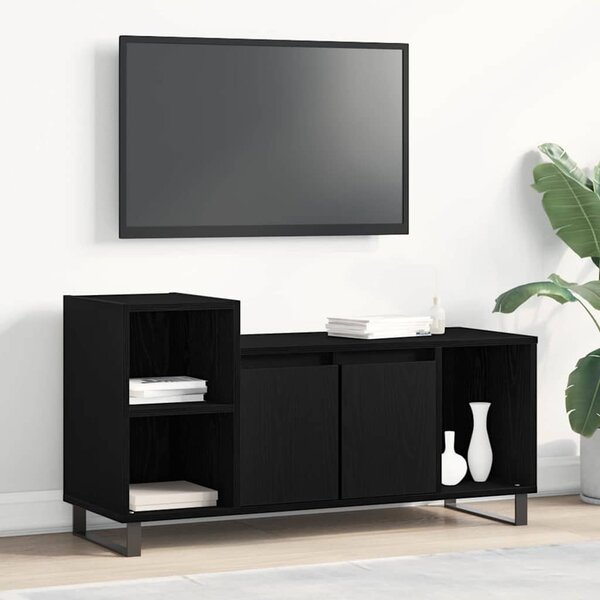 TV szekrény garnitúra 100 x 35 x 55 cm Fekete tölgy Szerelt Fa