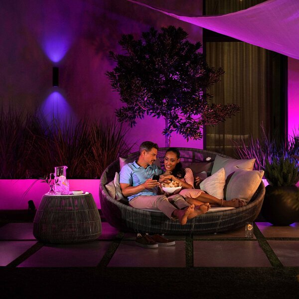 Philips Hue PhilipsHueWACAAppear LED kültéri fali lámpa fekete, dimmelhető, Fekete, Alumínium, Modern