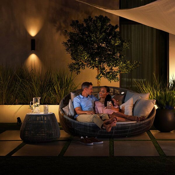 Philips Hue PhilipsHueWACAAppear LED kültéri fali lámpa fekete, dimmelhető, Fekete, Alumínium, Modern