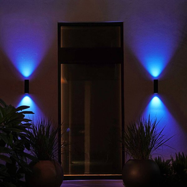 Philips Hue PhilipsHueWACAAppear LED kültéri fali lámpa fekete, dimmelhető, Fekete, Alumínium, Modern