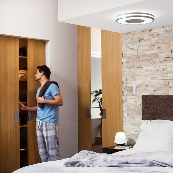Philips Hue White Ambiance mennyezeti lámpa alu, dimmelhető, Alu / szürke / cink, Nappali / Étkező, Alumínium, Modern