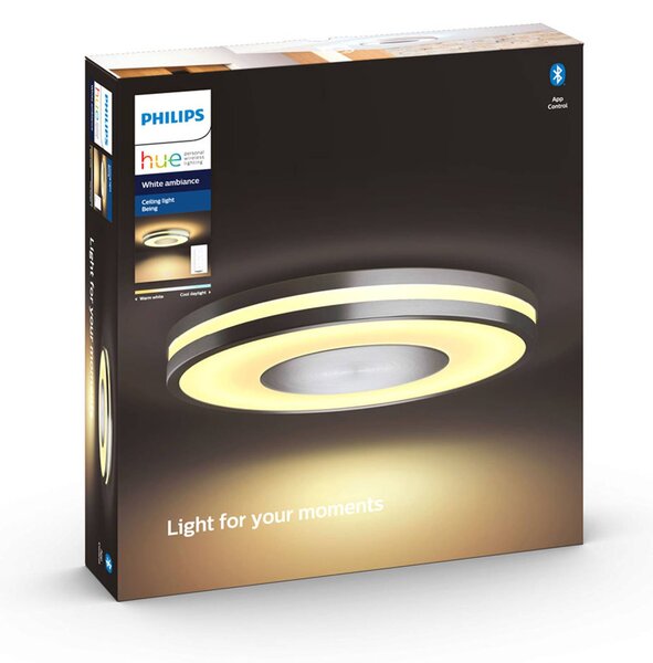 Philips Hue White Ambiance mennyezeti lámpa alu, dimmelhető, Alu / szürke / cink, Nappali / Étkező, Alumínium, Modern