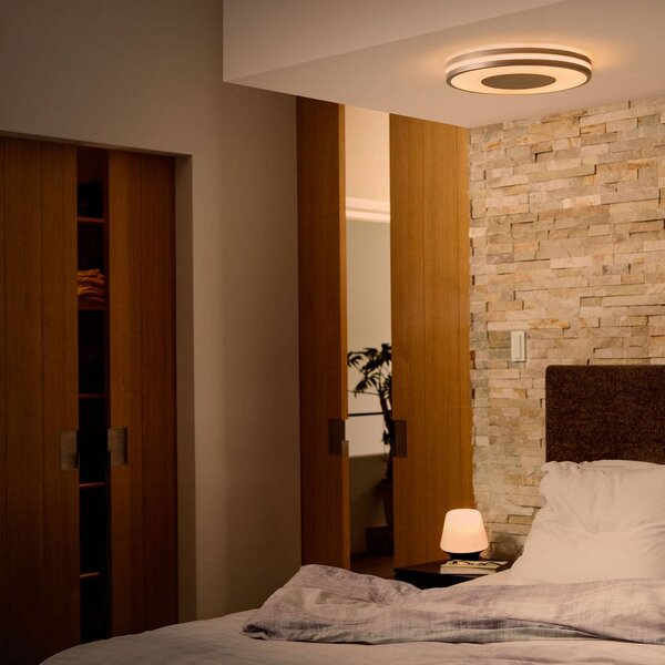 Philips Hue White Ambiance mennyezeti lámpa alu, dimmelhető, Alu / szürke / cink, Nappali / Étkező, Alumínium, Modern