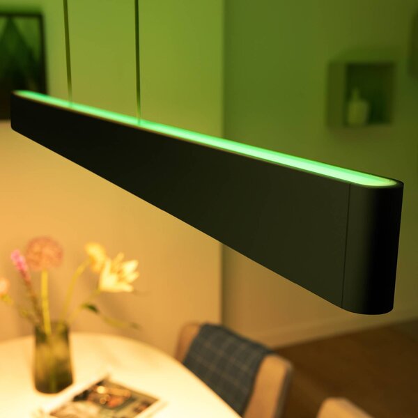 Philips Hue Ensis függő lámpa, WACA, fekete, dimmelhető, Fekete, Nappali / Étkező, Alumínium, Modern