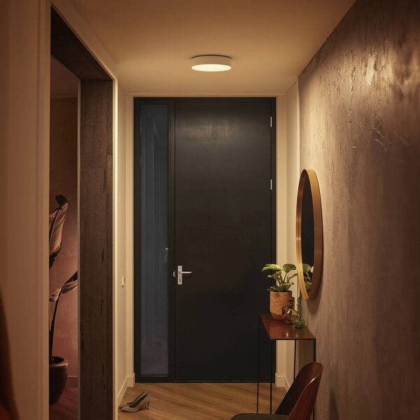Philips Hue Enrave LED mennyezeti lámpa 26.1cm fehér, dimmelhető, Fehér / opál, Nappali / Étkező, fém, Modern