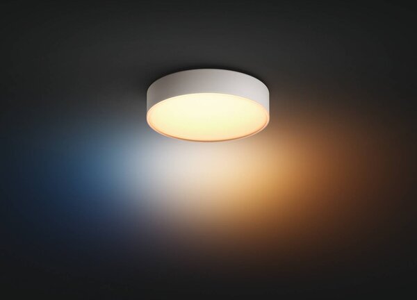 Philips Hue Enrave LED mennyezeti lámpa 26.1cm fehér, dimmelhető, Fehér / opál, Nappali / Étkező, fém, Modern