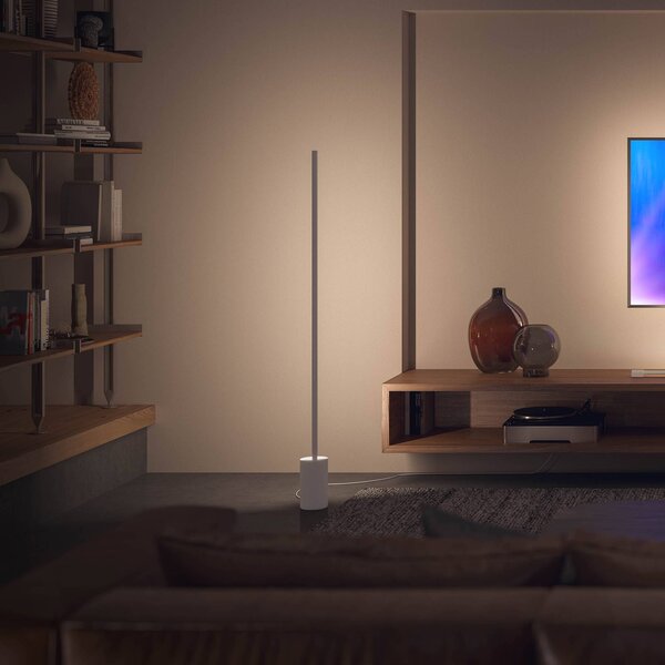 Philips Hue Gradient Signe LED állólámpa fehér, dimmelhető, Fehér / opál, Nappali / Étkező, Alumínium