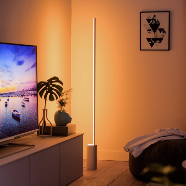 Philips Hue Gradient Signe LED állólámpa fehér, dimmelhető, Fehér / opál, Nappali / Étkező, Alumínium
