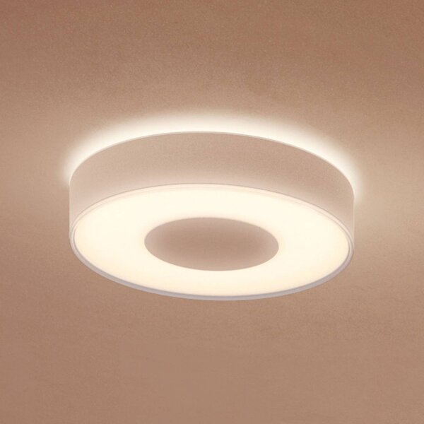 Philips Hue Xamento LED mennyezeti lámpa fehér 38cm, dimmelhető, Fehér / opál, Fürdőszoba, fém, Modern