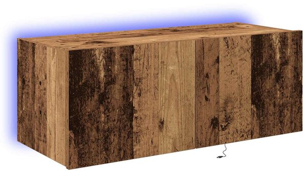TV Fali Szekrény 80 x 35 x 31 cm Öreg fa Szerelt Fa