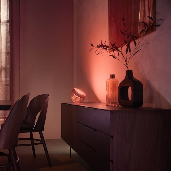 Philips Hue Iris WACA LED asztali lámpa, réz, dimmelhető, Réz, Nappali / Étkező, Műanyag, Modern