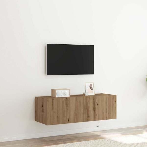 TV Fali Szekrény 100 x 35 x 31 cm Artisan tölgy Szerelt Fa