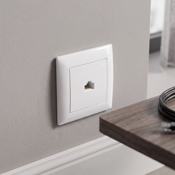 RJ45 Csatlakozóaljzat OSTE JNH010-S WHITE