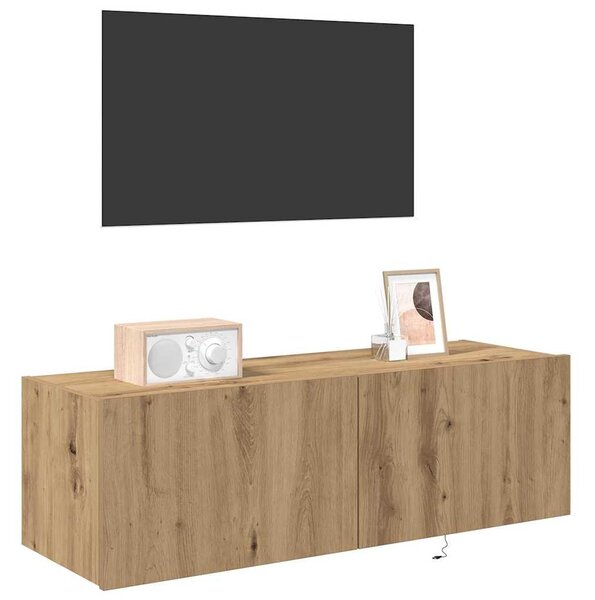 TV Fali Szekrény 100 x 35 x 31 cm Artisan tölgy Szerelt Fa
