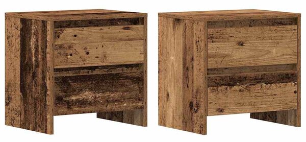 Éjjeliszekrény 2 db Öreg fa 45 x 34 x 44,5 cm Szerelt Fa