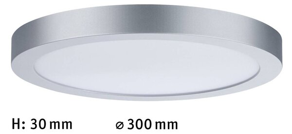 Paulmann Abia LED panel Ø 30cm 2700K matt króm, Alu / szürke / cink, Nappali / Étkező, Műanyag, Modern