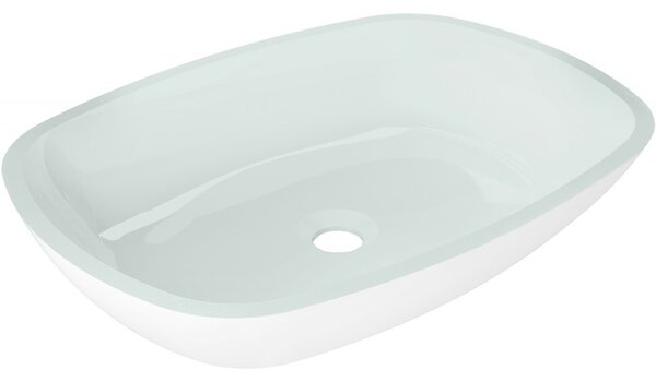 Mexen Araks 54 x 39 cm-es üveg mosdókagyló, fehér - 24155430