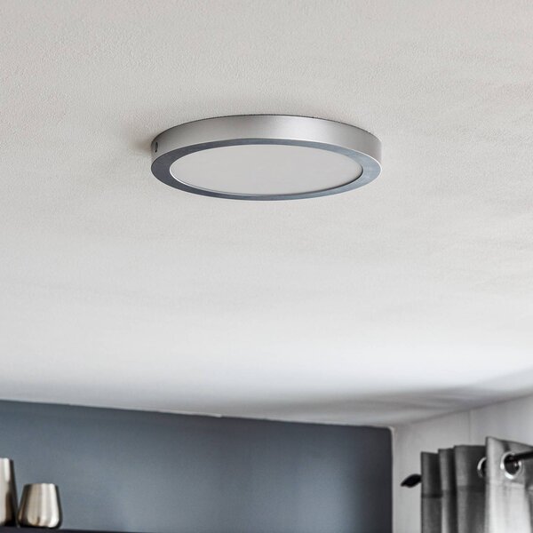 Paulmann Abia LED panel Ø 30cm 2700K matt króm, Alu / szürke / cink, Nappali / Étkező, Műanyag, Modern