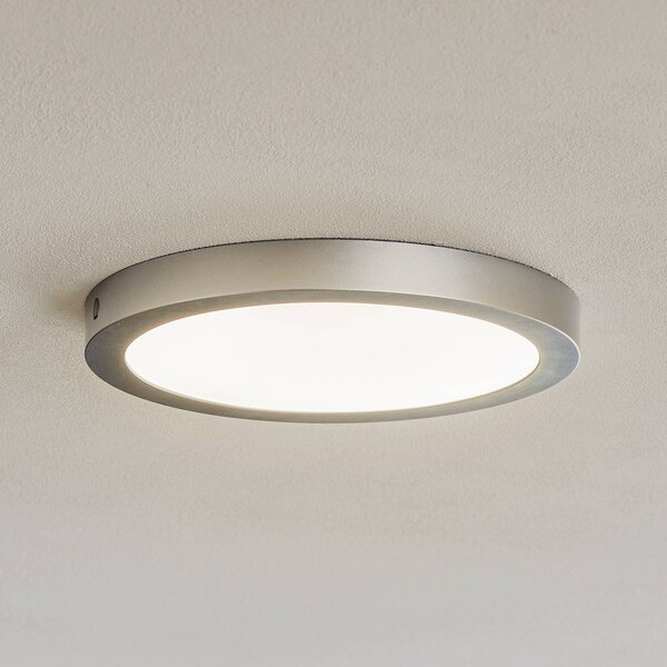 Paulmann Abia LED panel Ø 30cm 2700K matt króm, Alu / szürke / cink, Nappali / Étkező, Műanyag, Modern