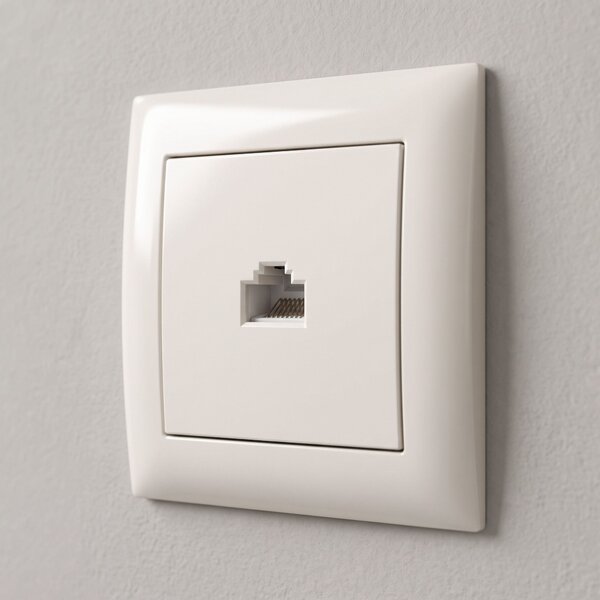 RJ45 Csatlakozóaljzat Kerettel OSTE JNH010-S BEIGE