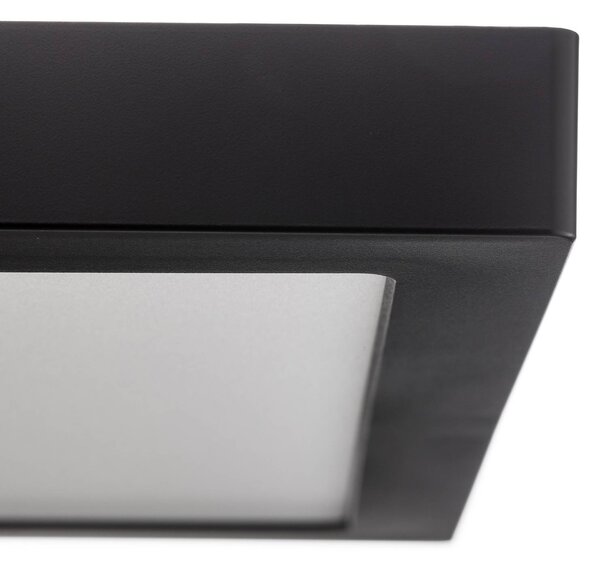 Paulmann Abia LED panel 30x30cm 2700K fekete, Fekete, Nappali / Étkező, Műanyag, Modern