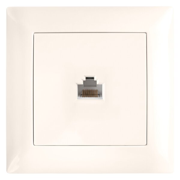 RJ45 Csatlakozóaljzat Kerettel OSTE JNH010-S BEIGE