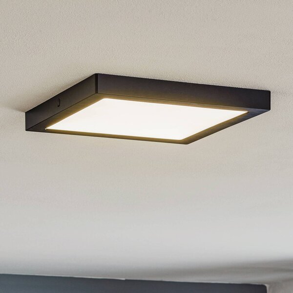 Paulmann Abia LED panel 30x30cm 2700K fekete, Fekete, Nappali / Étkező, Műanyag, Modern