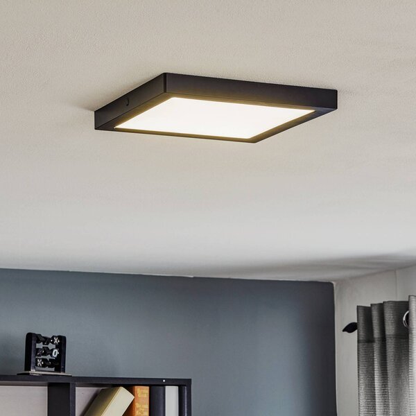 Paulmann Abia LED panel 30x30cm 2700K fekete, Fekete, Nappali / Étkező, Műanyag, Modern