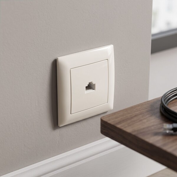 RJ45 Csatlakozóaljzat Kerettel OSTE JNH010-S BEIGE