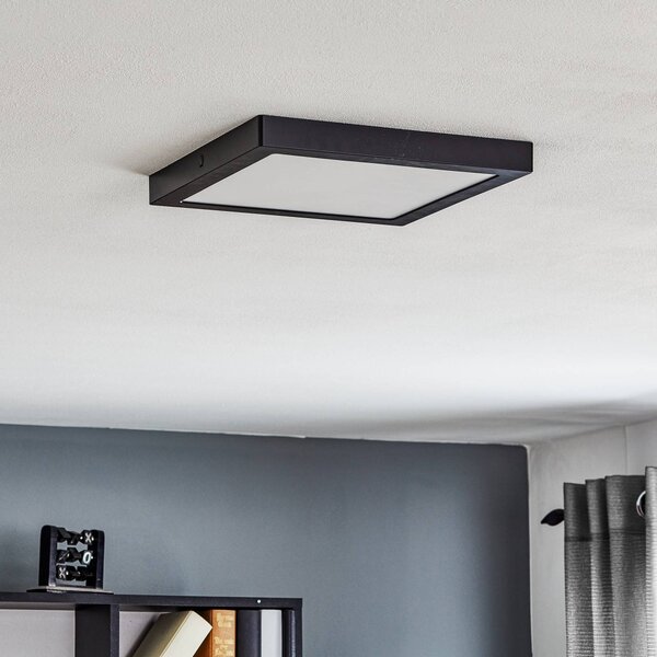 Paulmann Abia LED panel 30x30cm 2700K fekete, Fekete, Nappali / Étkező, Műanyag, Modern