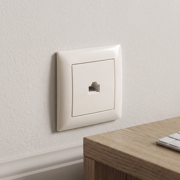 RJ45 Csatlakozóaljzat Kerettel OSTE JNH010-S BEIGE