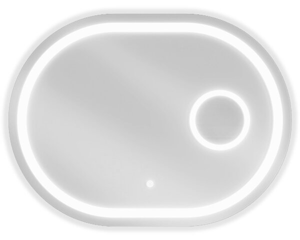 Mexen Umba, LED fürdoszobai tükör háttérvilágítással és kozmetikai tükörrel 100 x 80 cm, 6000K, páramentes, 9822-100-080-611-00