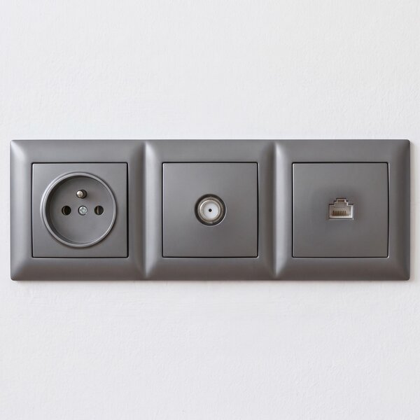 RJ45 Csatlakozóaljzat OSTE JNH010-S GREY