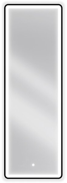 Mexen Coro, LED fürdoszobai tükör háttérvilágítással és fekete kerettel 50x150 cm, 6000K, páramentesíto, 9817-050-150-611-70