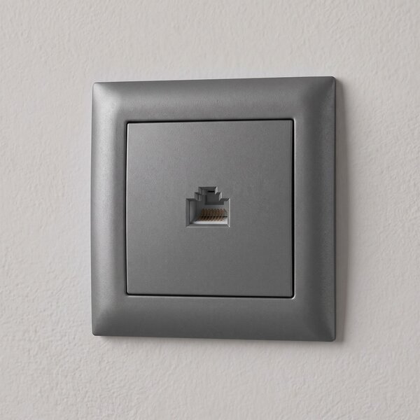 RJ45 Csatlakozóaljzat OSTE JNH010-S GREY