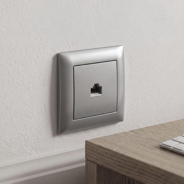 RJ45 Csatlakozóaljzat OSTE JNH010-S GREY