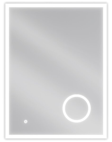 Mexen Kala, LED fürdoszobai tükör háttérvilágítással és kozmetikai tükörrel 60 x 80 cm, 6000K, páramentes, 9820-060-080-611-00