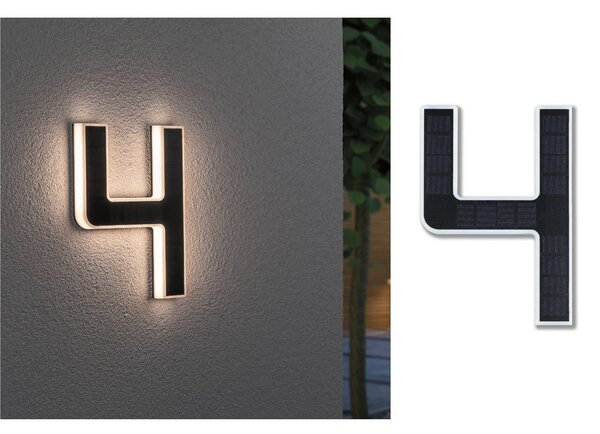 Paulmann LED Solar House 4-es számú napelemes ház, Fekete, Műanyag, Modern